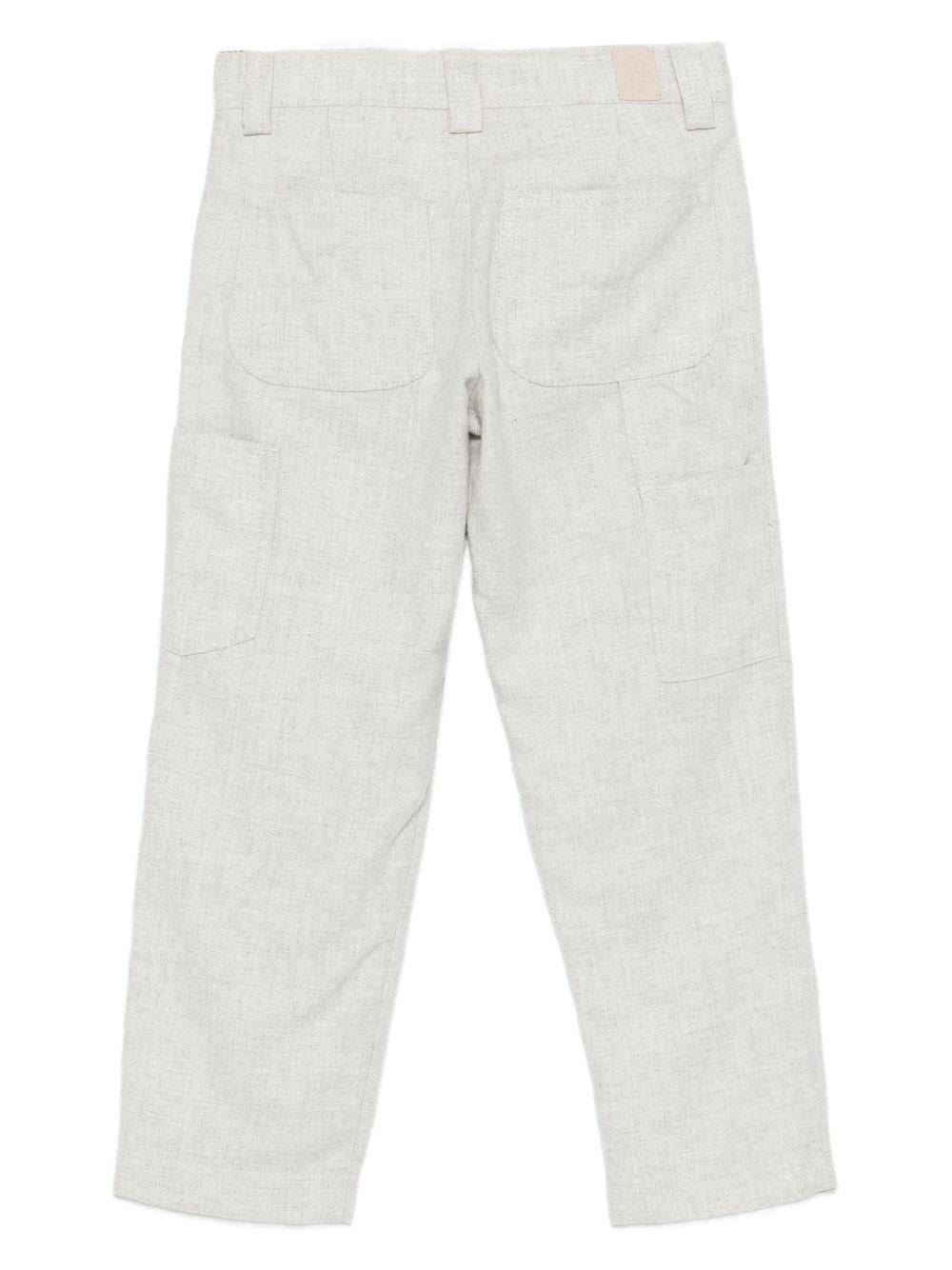 Pantaloni per bambino Eleventy Kids grigi con tasche posteriori applicate EX6P50 I0233 800 ELEVENTY KIDS 