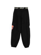 Pantaloni sportivi per bambina Just Cavalli Kids neri con toppe ricamate JGP26215PA BLACK ROBERTO CAVALLI KIDS 