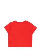 T-shirt per neonati Moschino Kids rossa con motivo Teddy Bear MXM047LAA02 50109 MOSCHINO KIDS 