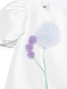 Pagliaccetto per bambina Alapage bianco con maniche a sbuffo AL71B BIANCO A'LAPAGE KIDS 