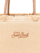 Borsa tote Vanity media MC2 Saint Barth beige con logo ricamato VANI021 00368L MC2 ST. BARTH KIDS 