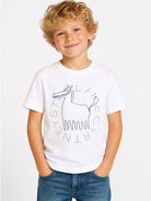 T-shirt per bambino Stella McCartney Kids bianca con stampa grafica sul davanti TZ8P41 Z3931 100 STELLA McCARTNEY KIDS 
