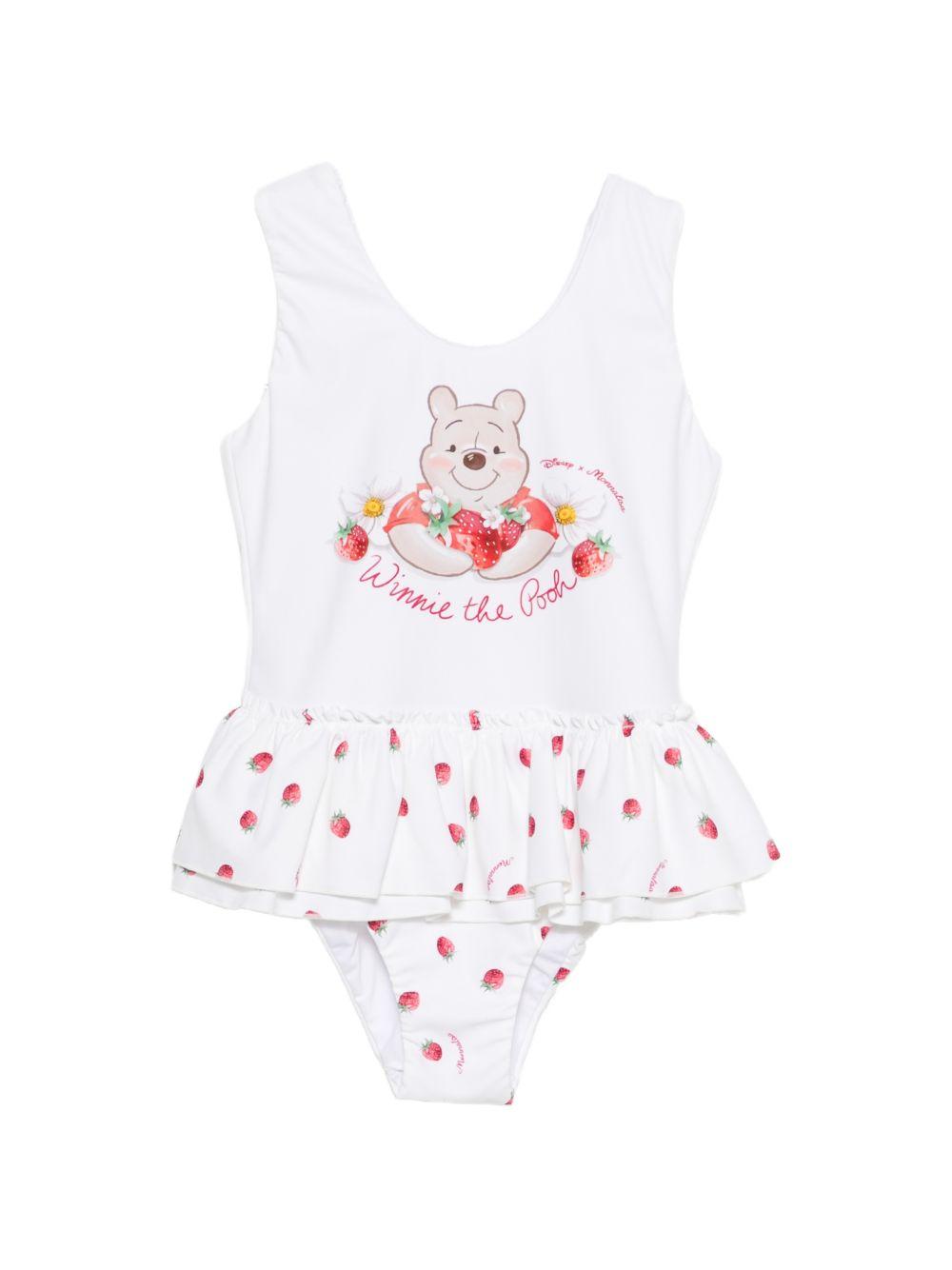 Costume da bagno per bambina Monnalisa x Disney bianco con stampa Winnie the Pooh 39G026 7095 9944 MONNALISA 