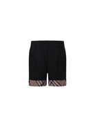 Shorts per bambino Burberry Kids neri con dettagli con motivo Vintage Check 8117174 A1189 BURBERRY KIDS 