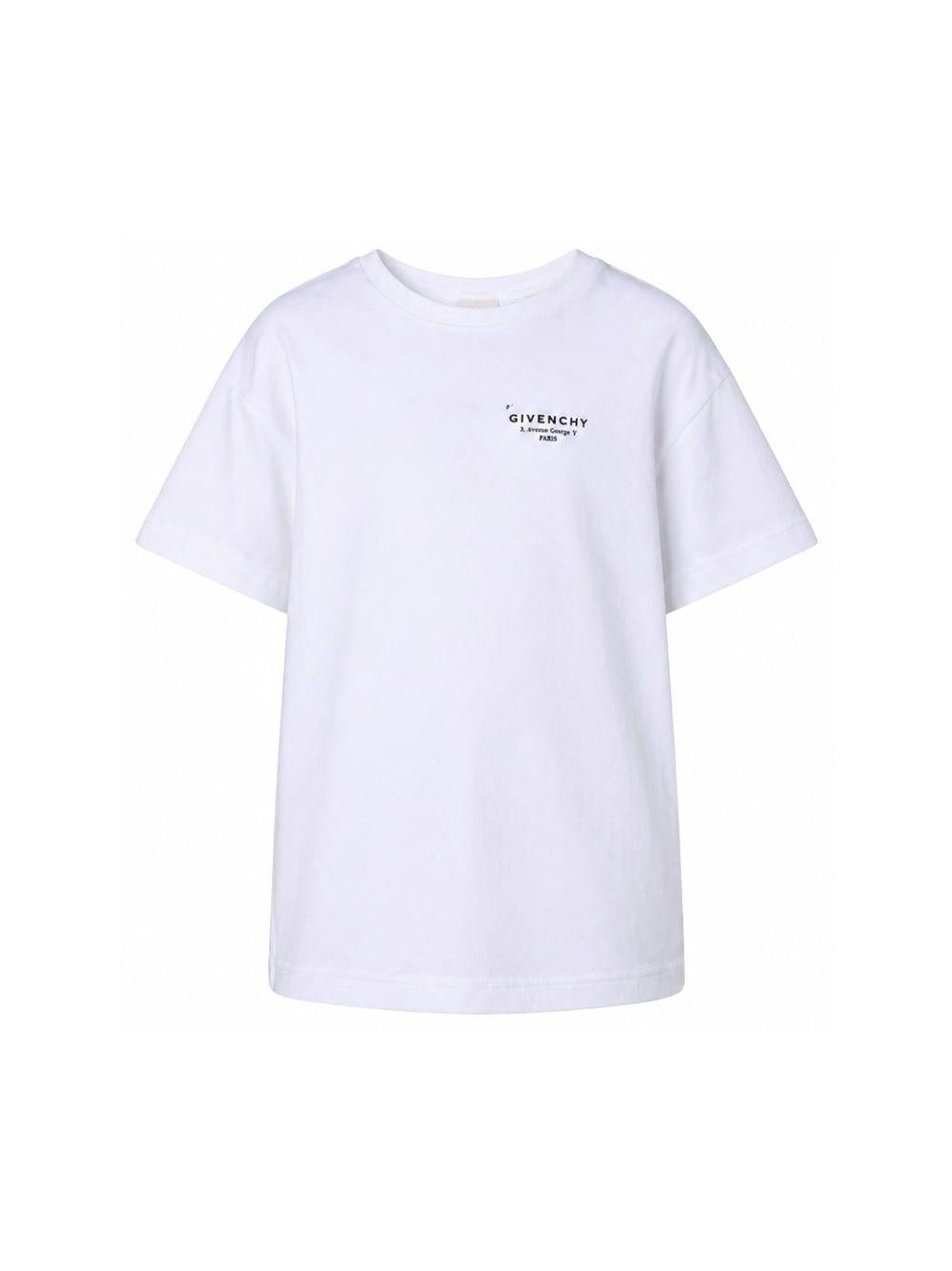 Abito per bambina Givenchy Kids  bianco con stampa logo sul davanti H31225 10P GIVENCHY KIDS 