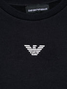 Felpa per bambino Emporio Armani Kids blu con logo aquila sul davanti EB000302 AF14681 MB053 EMPORIO ARMANI KIDS 