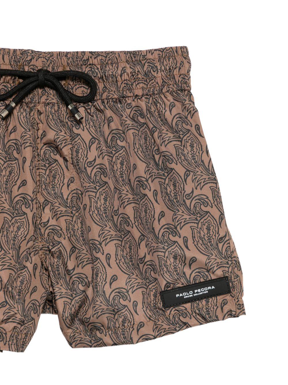 Costume da bagno Paolo Pecora Kids marrone con stampa grafica PP2041 MARRONE PAOLO PECORA KIDS 