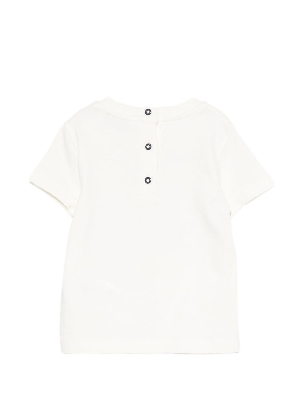T-shirt per neonato Missoni Kids bianca con stampa zigzag MZ8301 Z3672 102 MISSONI KIDS 