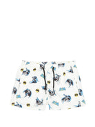 Costume da bagno per bambino MC2 Saint Barth Kids x Bat-Man bianco JEA0004 03753L MC2 ST. BARTH KIDS 