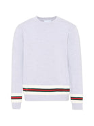 Maglione per bambino Gucci Kids bianco con dettaglio a righe 851146XKFDC 1070 GUCCI KIDS 