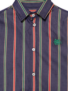 Camicia Pegaso per bambino Etro Kids blu con motivo a righe GZ5H10 P0622 617VE ETRO KIDS 
