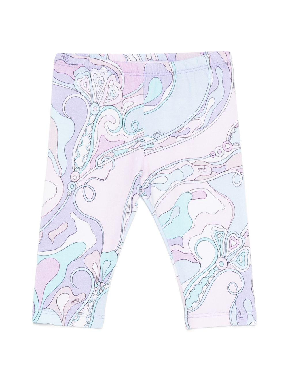 Pantaloni per neonata Emilio Pucci Junior multicolore con stampa Iride PZ6020 Z3344 51SCE EMILIO PUCCI KIDS 