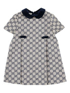 Abito per neonata Gucci Kids beige con stampa logo all-over 828494XWA2M 9118 GUCCI KIDS 