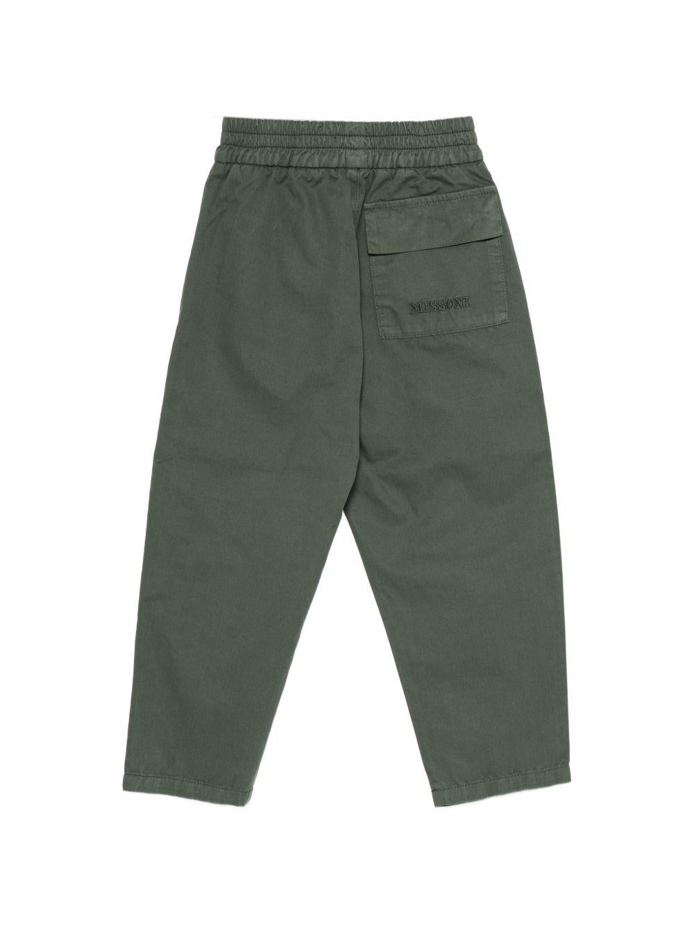 Pantaloni per bambino Etro Kids verde con vita elasticizzata MZ6H80 G0222 70J MISSONI KIDS 