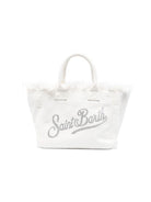 Borsa Vanity MC2 Saint Barth bianca con logo con paillettes VANI001 02571L MC2 ST. BARTH KIDS 