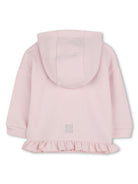 Felpa per neonata Givenchy Kids rosa con cappuccio con trama effetto lana H30654 44Z GIVENCHY KIDS 