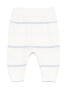 Pantaloni in maglia per neonato Fendi Kids bianco con ricamo all-over BUG183 ATRO F1RAX FENDI KIDS 