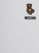 T-shirt per bambini Moschino Kids bianca con ricamo Teddy Bear HUM05TLAA02 10063 MOSCHINO KIDS 