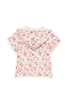 Accappatoio per neonata Louise Misha Kids bianco con stampa a fiori all-over FBI-S26-B0239 CREAM LOUISE MISHA KIDS 