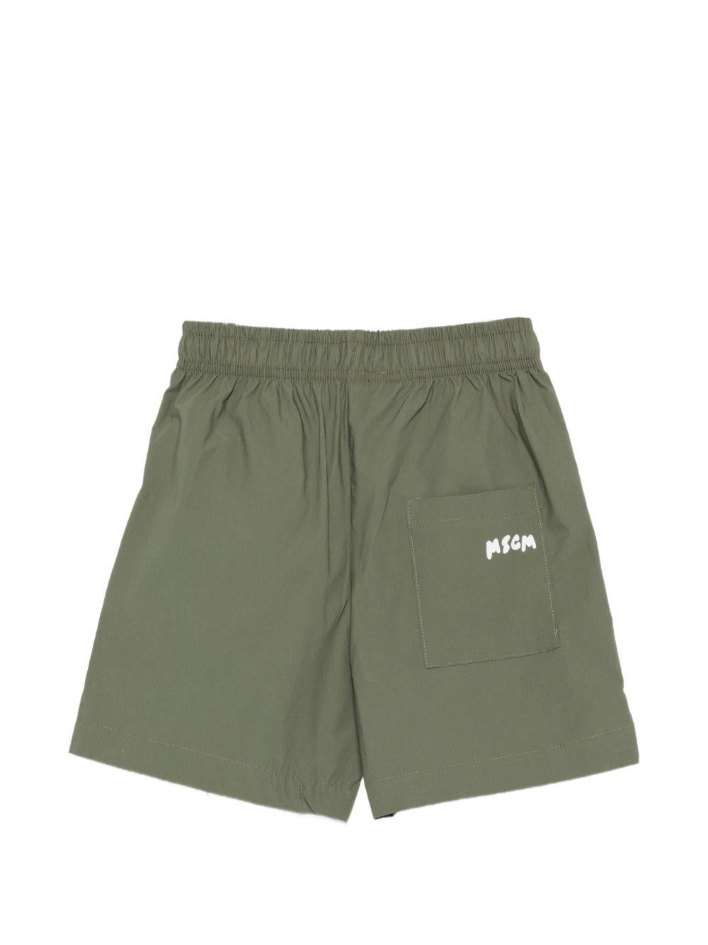 Shorts per bambino MSGM Kids verde con coulisse S6MSJBBE190 082 MSGM KIDS 