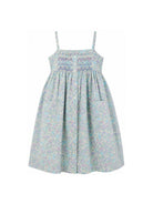 Abito per bambina Passion Bonpoint azzurro con motivo a fiori C06GDRW00001 556 BONPOINT KIDS 