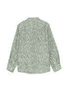 Camicia per bambino Paolo Pecora Kids verde con stampa grafica PP4033 OLIVA PAOLO PECORA KIDS 