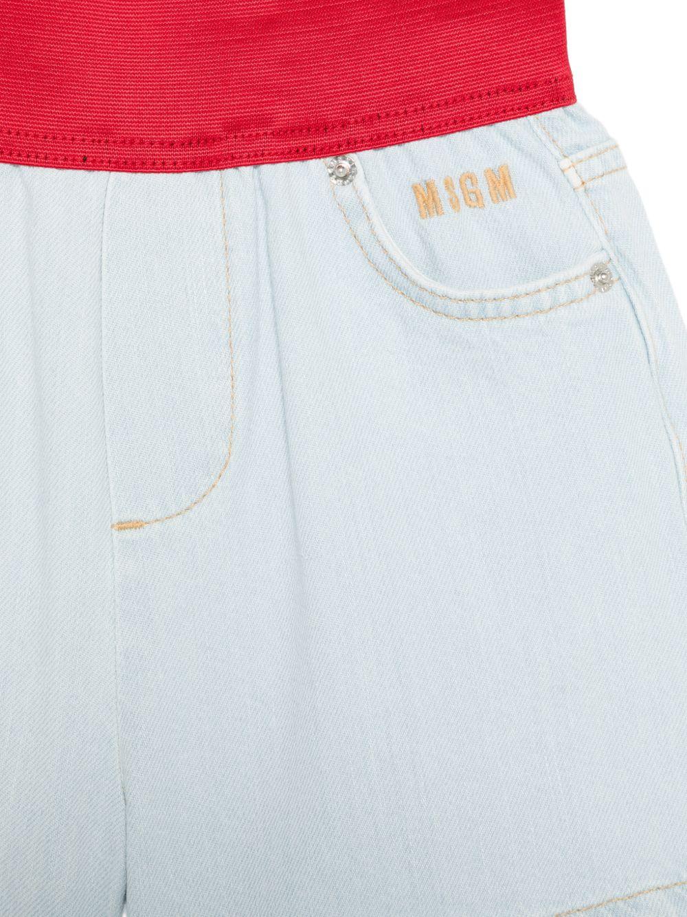 Shorts per bambina MSGM Kids multicolore con dettaglio logo S6MSJGSH039 126 MSGM KIDS 