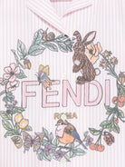 Camicia per bambina Fendi Kids rosa con stampa grafica sul davanti JFC126 ATRD F1QYC FENDI KIDS 