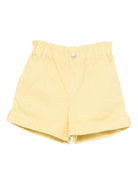 Pantaloncino per bambina Bonpoint giallo con risvolto S06GBEW00013 039 BONPOINT KIDS 