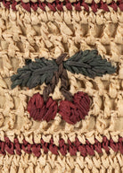 Borsa in paglia per bambina Konges Slojd beige con dettaglio ciliegie KS105609 EGGNOG KONGES SLOJD KIDS 