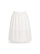 Gonna per bambina Elie Saab Junior bianca con dettagli ricamati EFGO038MXTS1110 CRM ElIE SAAB KIDS 