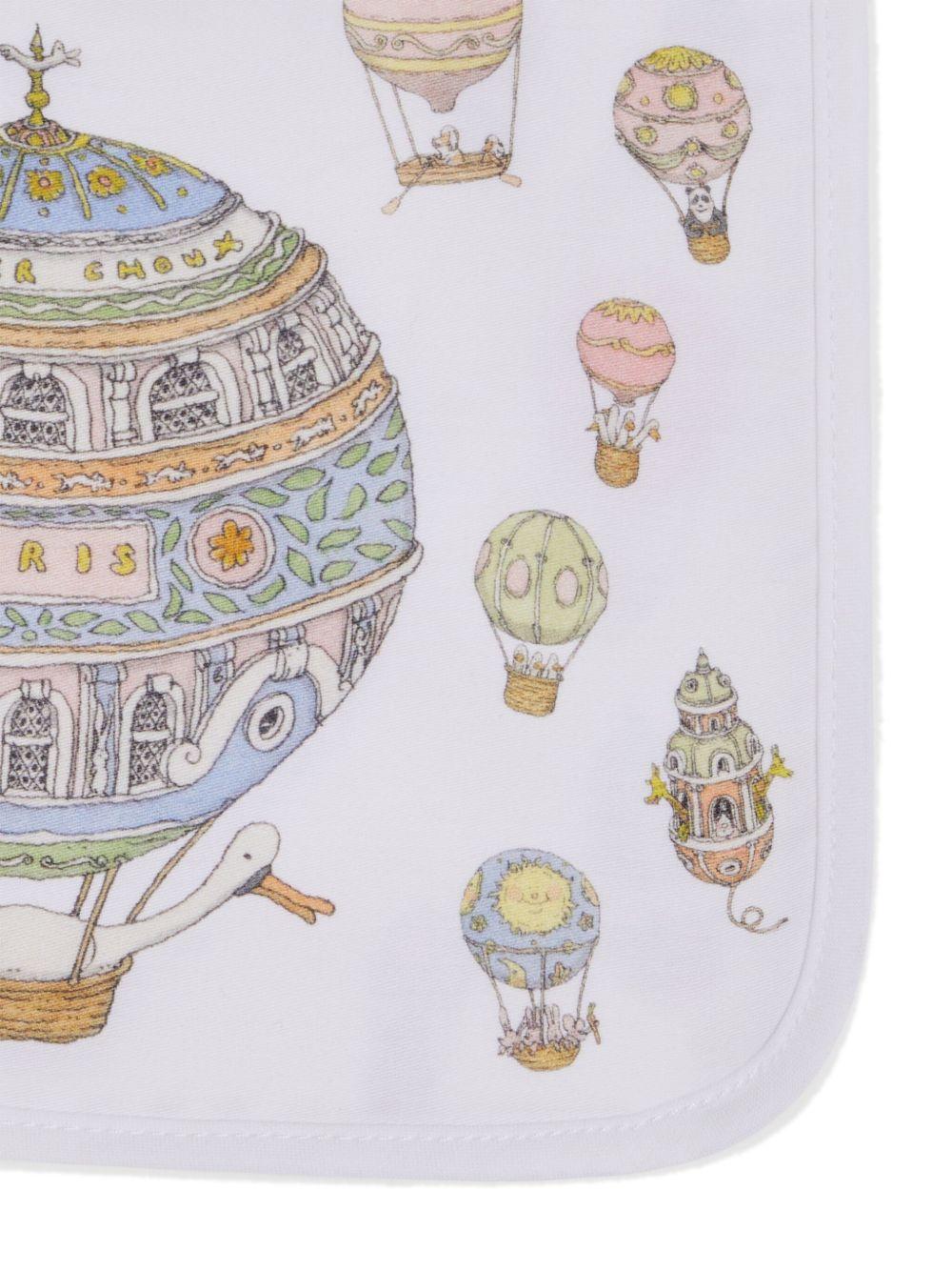 Bavaglino per neonati Atelier Choux bianco con stampa BI-CS-HAB A-U ATELIER CHOUX PARIS KIDS 