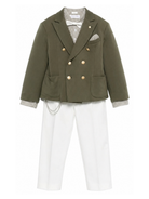 Completo confort per bambino Colorichiari verde a doppiopetto MC508369 4906 39 COLORICHIARI KIDS 