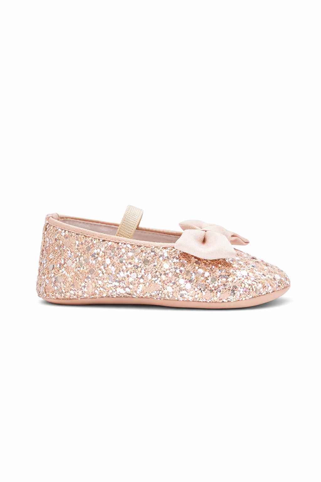 Ballerine per neonata BabyWalker beige con glitter con fiocco PB1645 NUDE BABYWALKER KIDS 