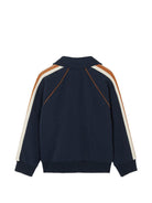 Felpa per bambino Versace Kids blu con colletto alla francese 10249311A18120 6UG70 VERSACE KIDS 
