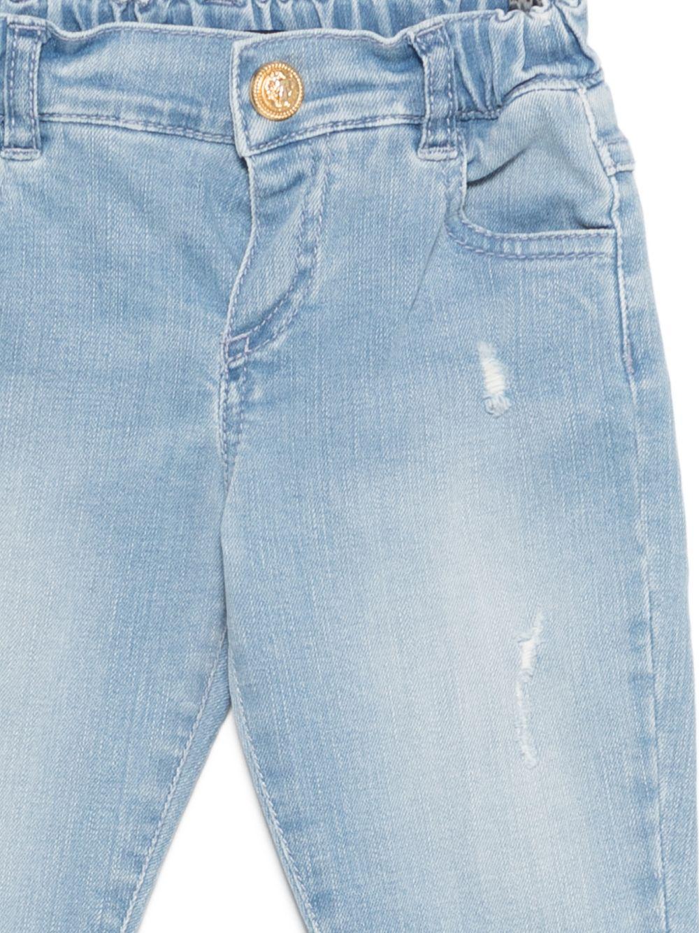 Shorts per neonato Balmain Kids denim con vita elasticizzata BY6520 Z3664 615 BALMAIN KIDS 