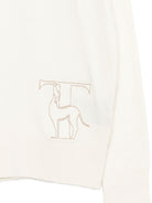 Maglione per bambino Trussardi Kids bianco con ricamo logo TBA26038MA OFF-WHITE TRUSSARDI KIDS 