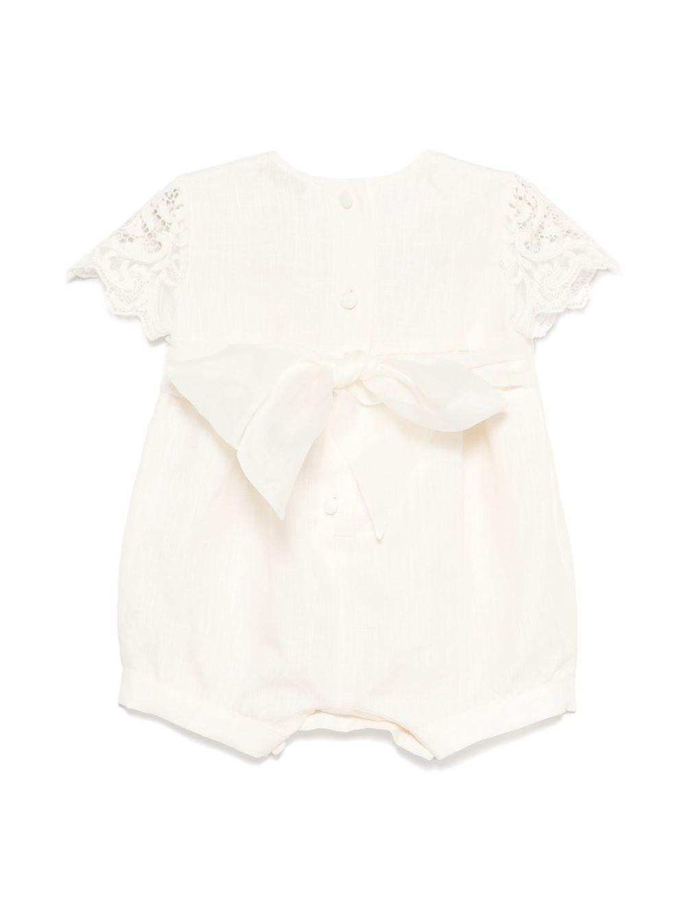 Tutina per neonata JESURUM BABY Piccola Carla beige con dettagli in pizzo PICCOLA CARLA VAR.01 JESURUM KIDS 