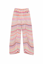 Pantaloni per bambina Missoni Kids multicolore con motivo a chevron MY6A40 Q0107 999 MISSONI KIDS 
