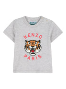 Set t-shirt e shorts per neonato Kenzo Kids grigio con dettaglio stampa K61708 A16 KENZO KIDS 