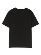 T-shirt per bambino BOSS Kidswear nero con logo goffrato bianco J25P23 09B BOSS KIDS 
