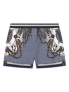Shorts per neonato Dolce & Gabbana Kids blu con vita elasticizzata L14Q07 FI5NQ HT5XB DOLCE & GABBANA KIDS 