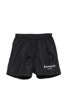 Costume da bagno per bambino Balmain Kids nero con logo sul davanti BYCP59 Z3781 930BC BALMAIN KIDS 