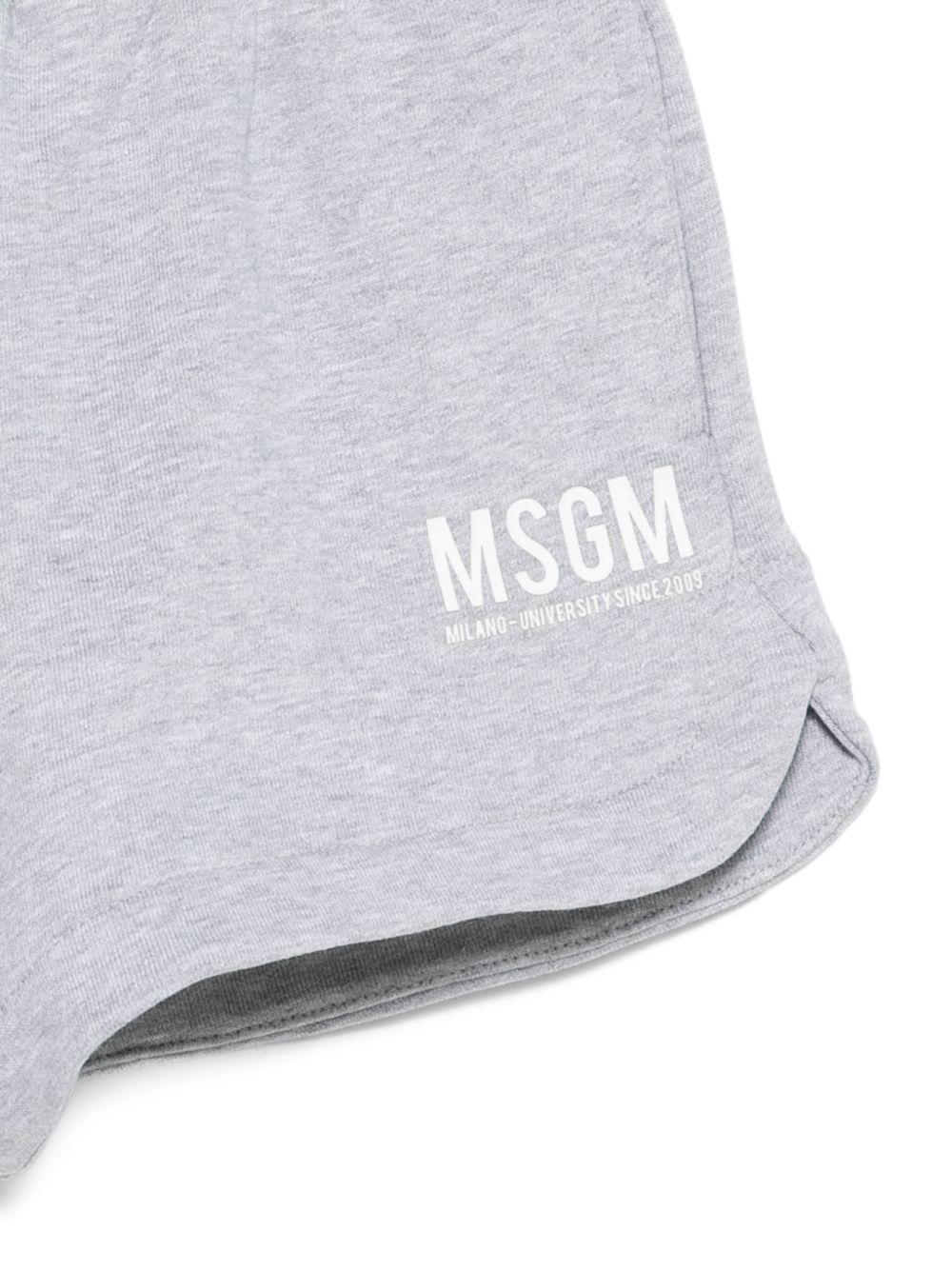 Shorts per bambina MSGM Kids grigi con vita elasticizzata S6MSJGSH021 271/01 MSGM KIDS 