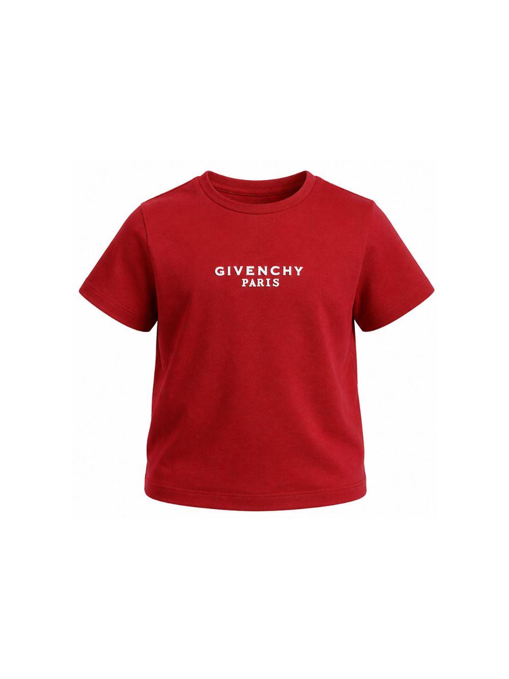 T-shirt per bambina Givenchy Kids rossa con logo sul davanti H31315 96D GIVENCHY KIDS 