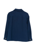 Giacca per bambino TRUSSARDI JUNIOR blu con logo ricamato TBP26062GC BLUE EST. TRUSSARDI KIDS 