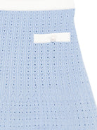 Gonna per bambina Self-Portrait Kids azzurra con lavorazione pointelle PF25 716SKBL BLUE SELF-PORTRAIT KIDS 
