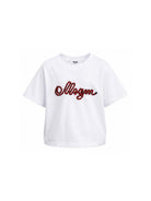 T-shirt per bambina MSGM Kids bianca con perline S6MSJGTH173 001 MSGM KIDS 
