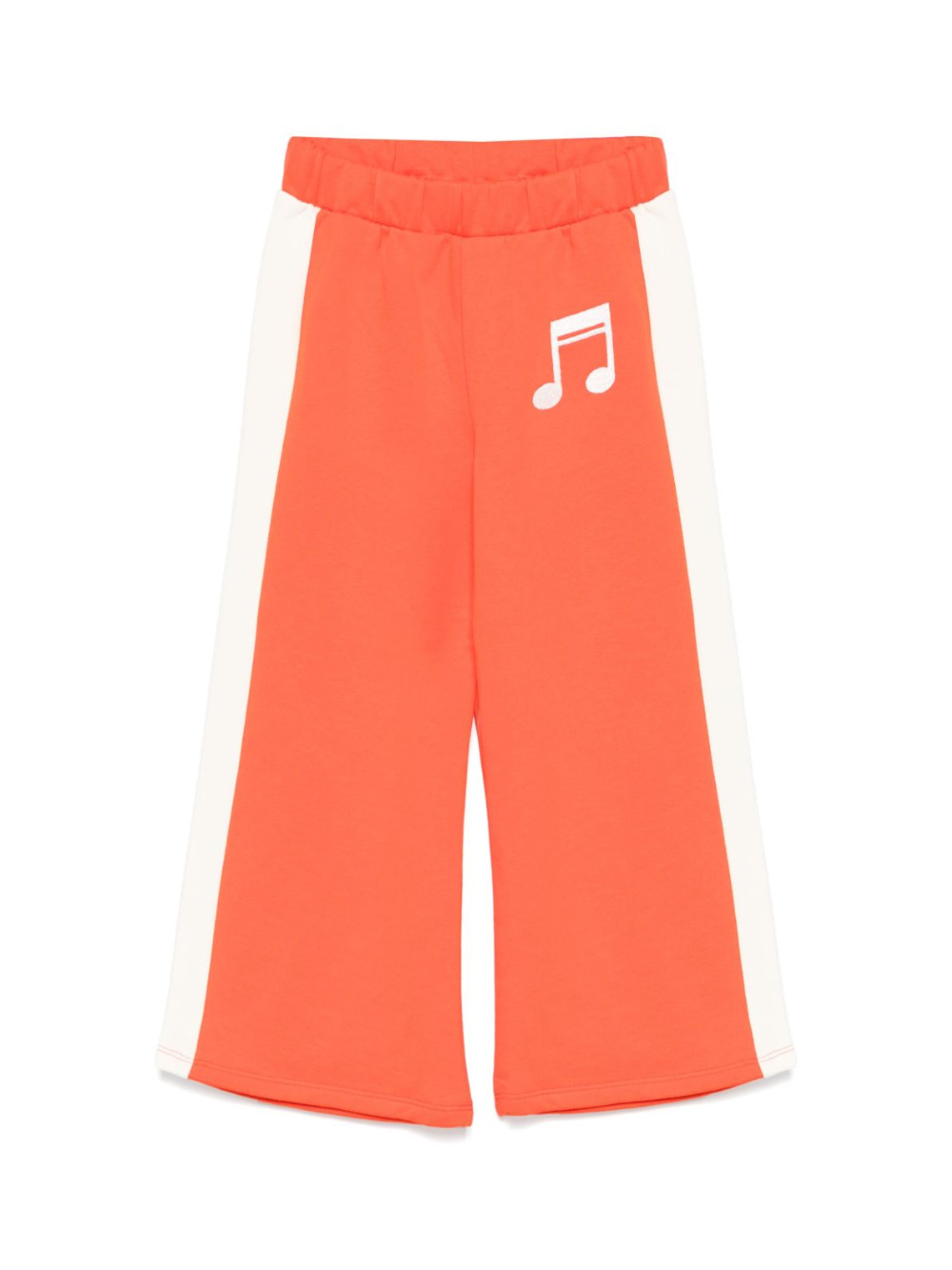 Pantaloni sportivi per bambina Mini Rodini Note rosso con dettaglio laterale a righe 2523011142 RED MINI RODINI KIDS 