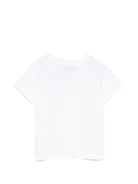 T-shirt per neonati Moschino Kids bianca con stampa orsetto e palloncini M5M047LAA03 10101 MOSCHINO KIDS 